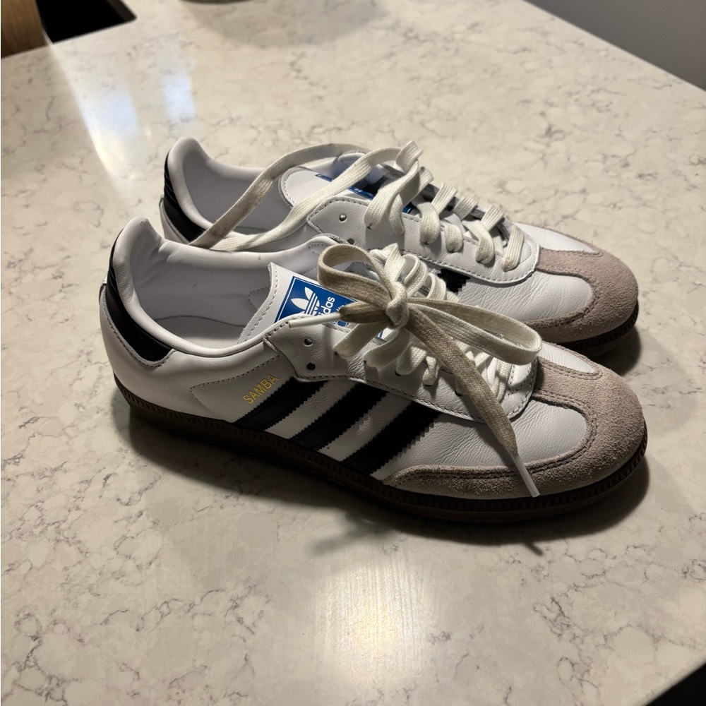 Adidas Samba White and Gray Sneakers